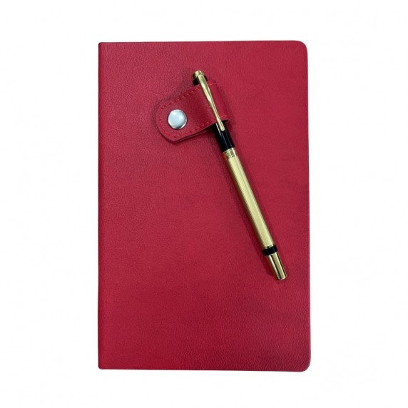Çıtçıtlı Kalem Tutuculu Termo Deri Sert Kapaklı Promosyon Defter